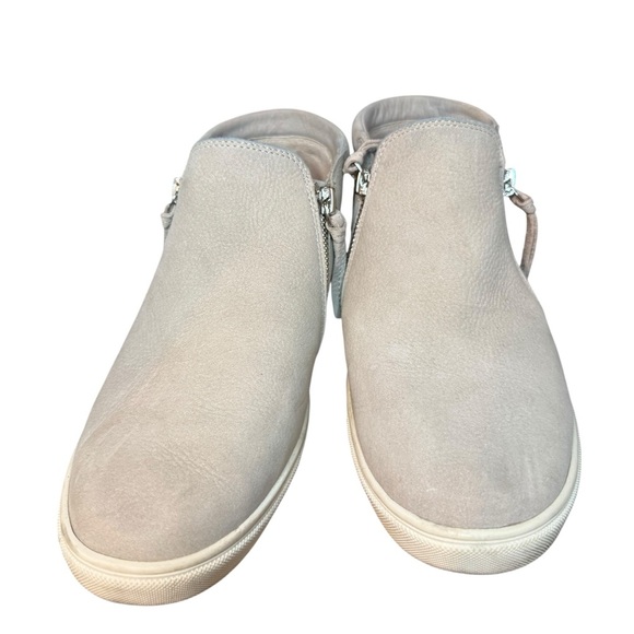 Gianni Bini | Cream Double Zip-Up  Leather Sneakers | Sz 9 - Picture 3 of 9